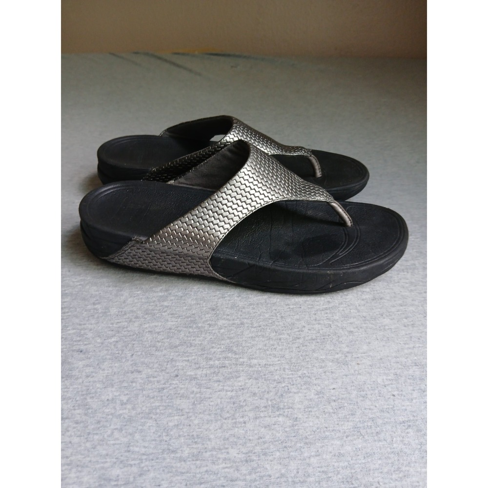 Fitflop Sandals 9 Womens Lulu Slip On Comfort Cushioned Casual Beach Walking